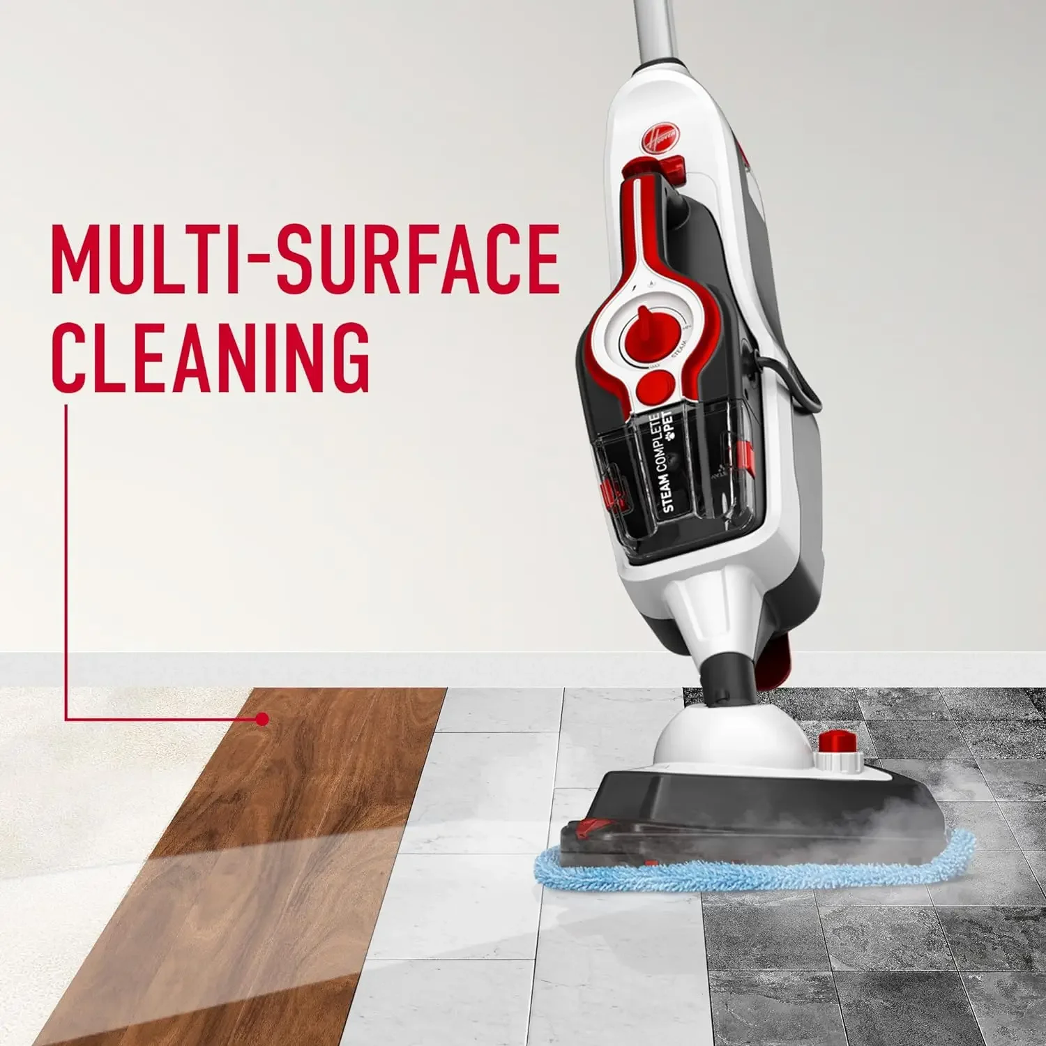 Steam Complete Pet Steam Mop,with Multi-Purpose Cleaning Tools, for Tile and Hard Floor,Removable Handheld Steamer Steam Cleaner