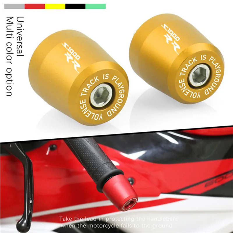 For BMW S1000R S1000RR S1000XR HP2 Sport Motorcycle Handle Bar End Handlebar Grips ends Cap Plug Slider Counterweight cover