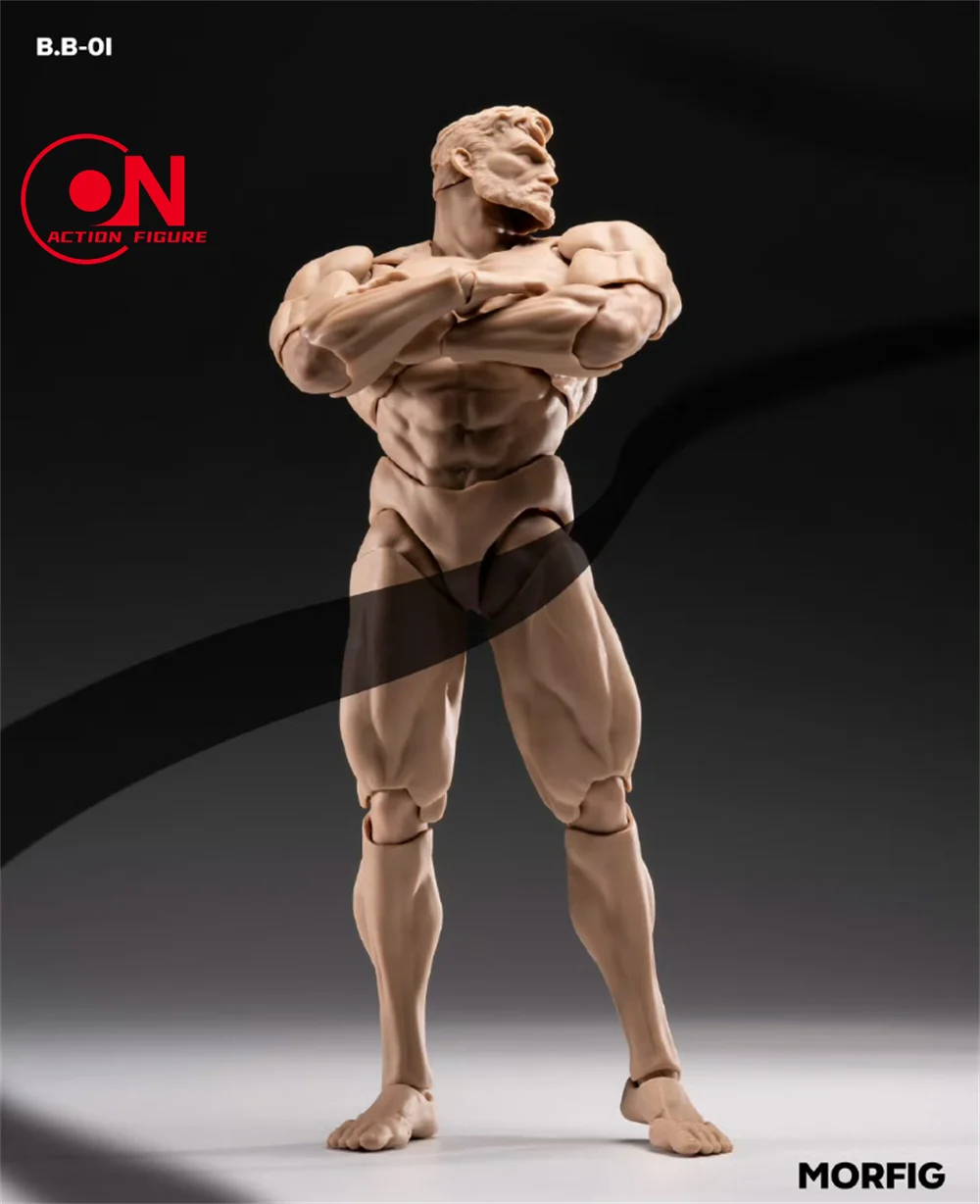 1/12 MORFIG Super Mobiele Mannelijke Spierlichaam met 7 Paar Handen Wit/Geel/Zwarte Huid 6.7 inch Mannelijke Soldaat Action Figure Body