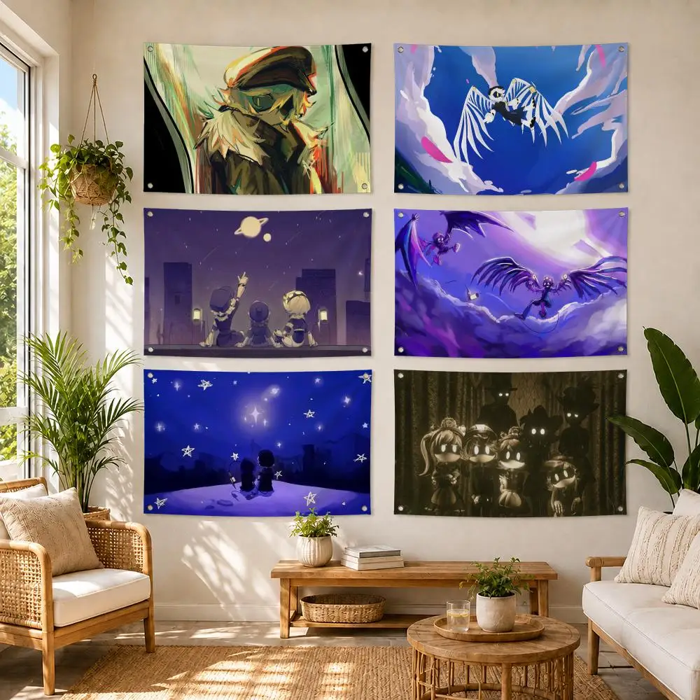 Murder Drones Cartoon Anime Flags Flag Soft skin-friendly Durable Tapestry Outdoor party Home living room bedroom Decoration