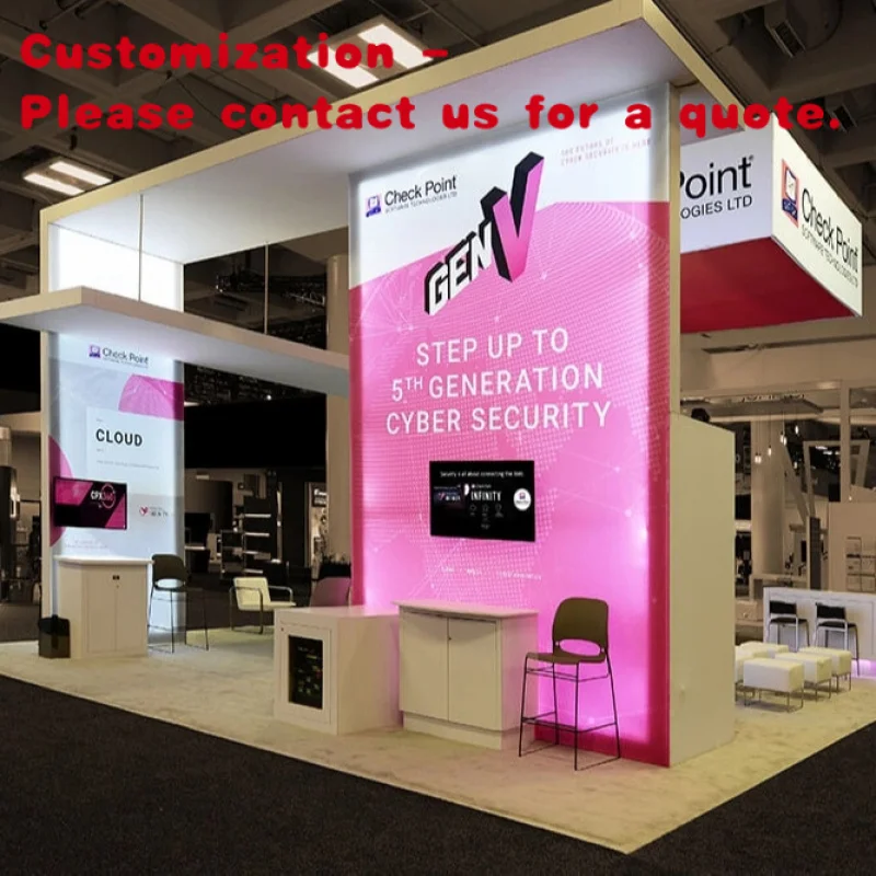 

custom.Design 2022 Show Stand Wood Tradeshow Exposition Kiosk Display Trade Show Lighted Exhibit Exhibition Booths
