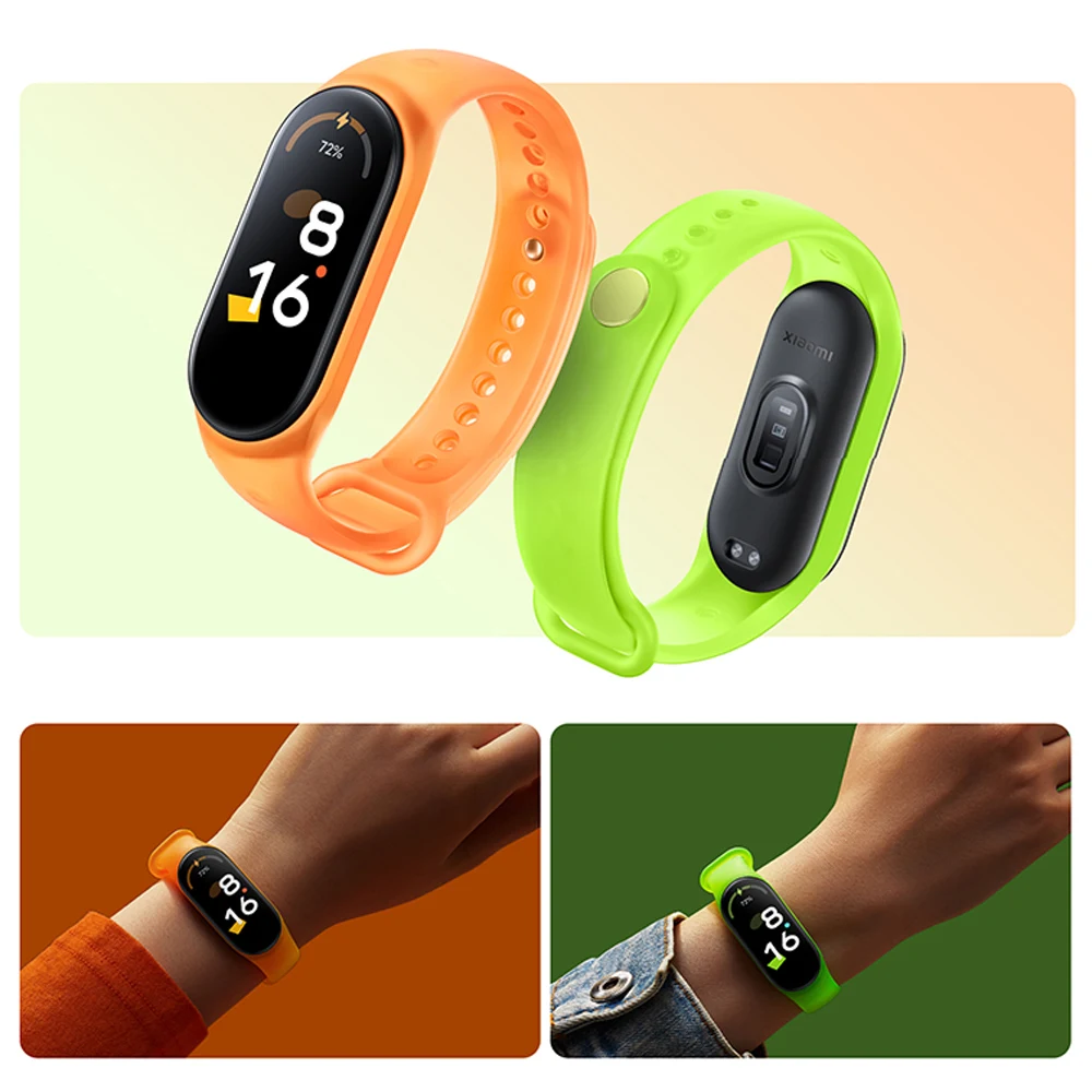 Pulseira de silicone para Xiaomi Mi Band, pulseira esportiva, relógio de substituição, pulso para Miband 4, 5, 6, 5