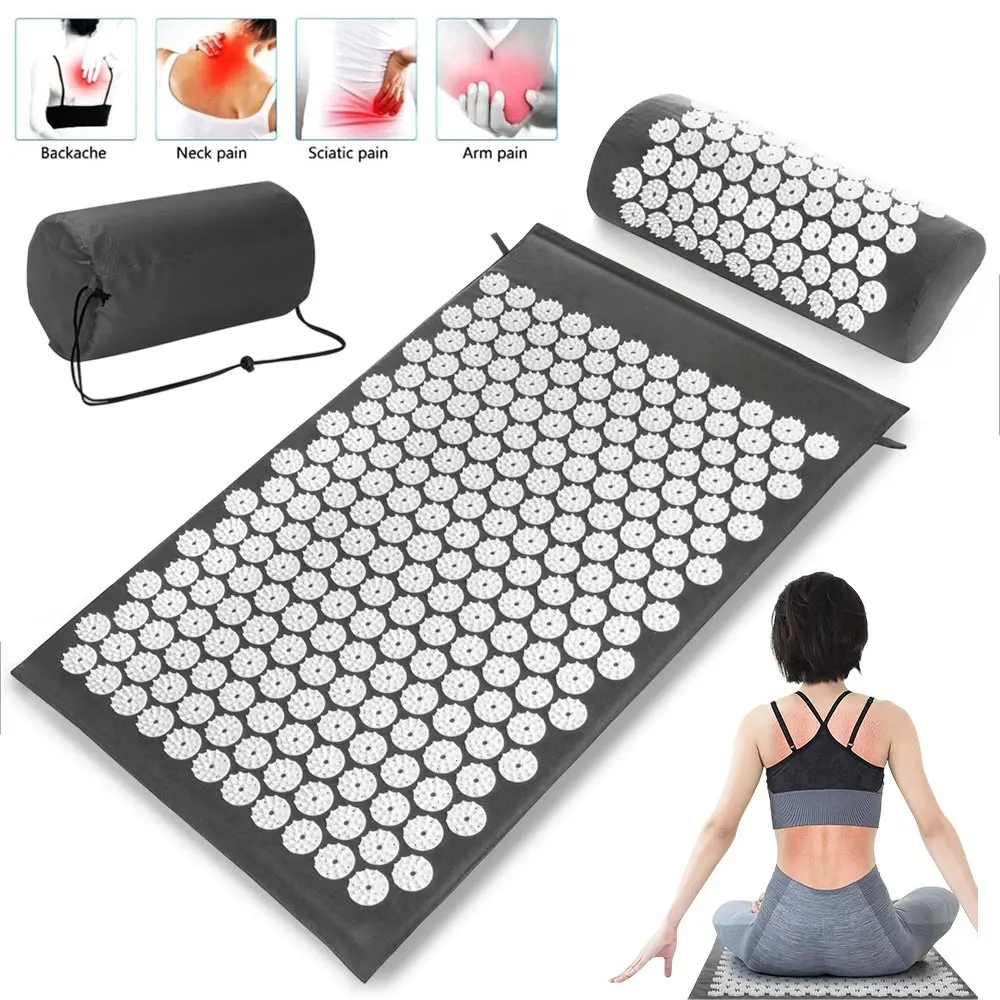 Massagekissen Yoga-Matte Akupressur Schmerzlinderung Stressabbau Rücken-Körper-Schmerzen Spike-Matte