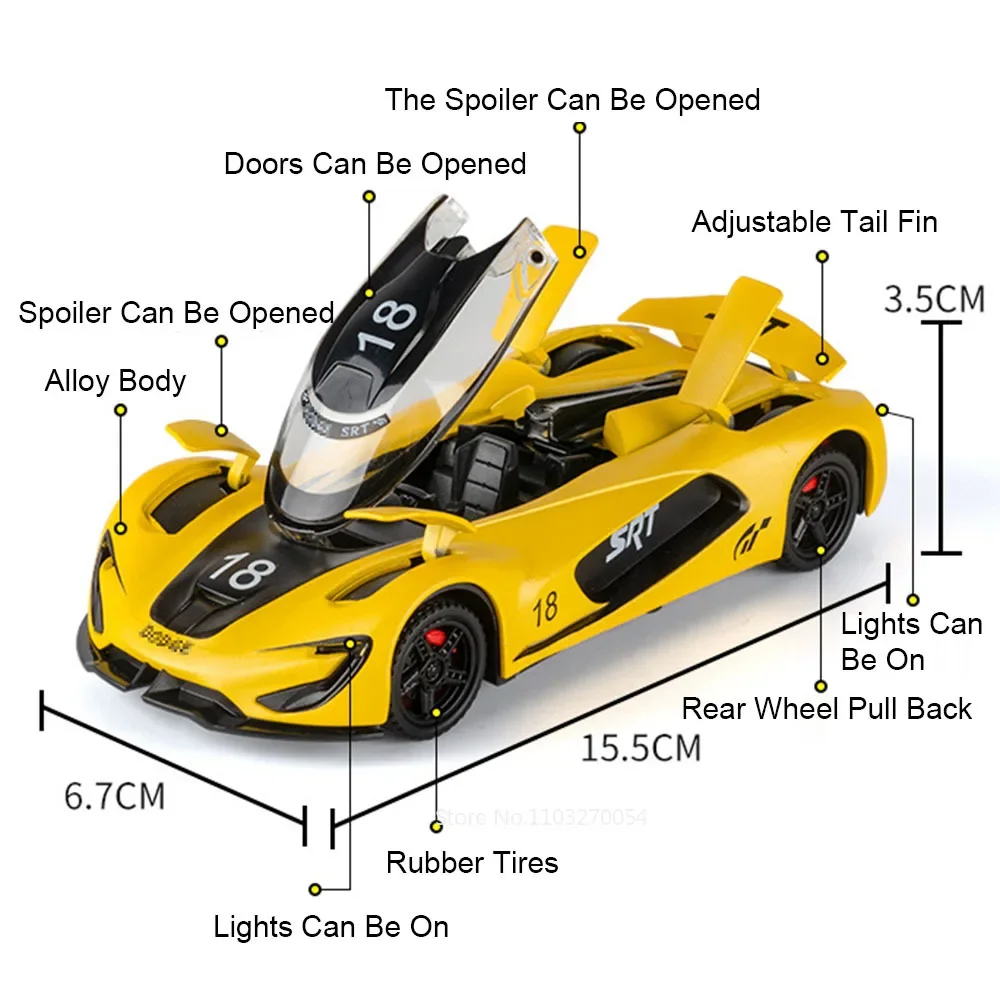 مقياس 1:32 فايبر SRT توماهوك دييكاست نموذج اللعب سبيكة سيارة ضوء الصوت التراجع الأبواب مفتوحة سيارة مصغرة للأطفال هدية