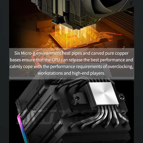 Imagen 2 del producto DeepCool-enfriador de CPU Digital, 6 tubos de calor X79 X99, procesador de refrigeración, radiador de aire para 2011 V3 AM4 AM5 1700 2066 115X, AK620