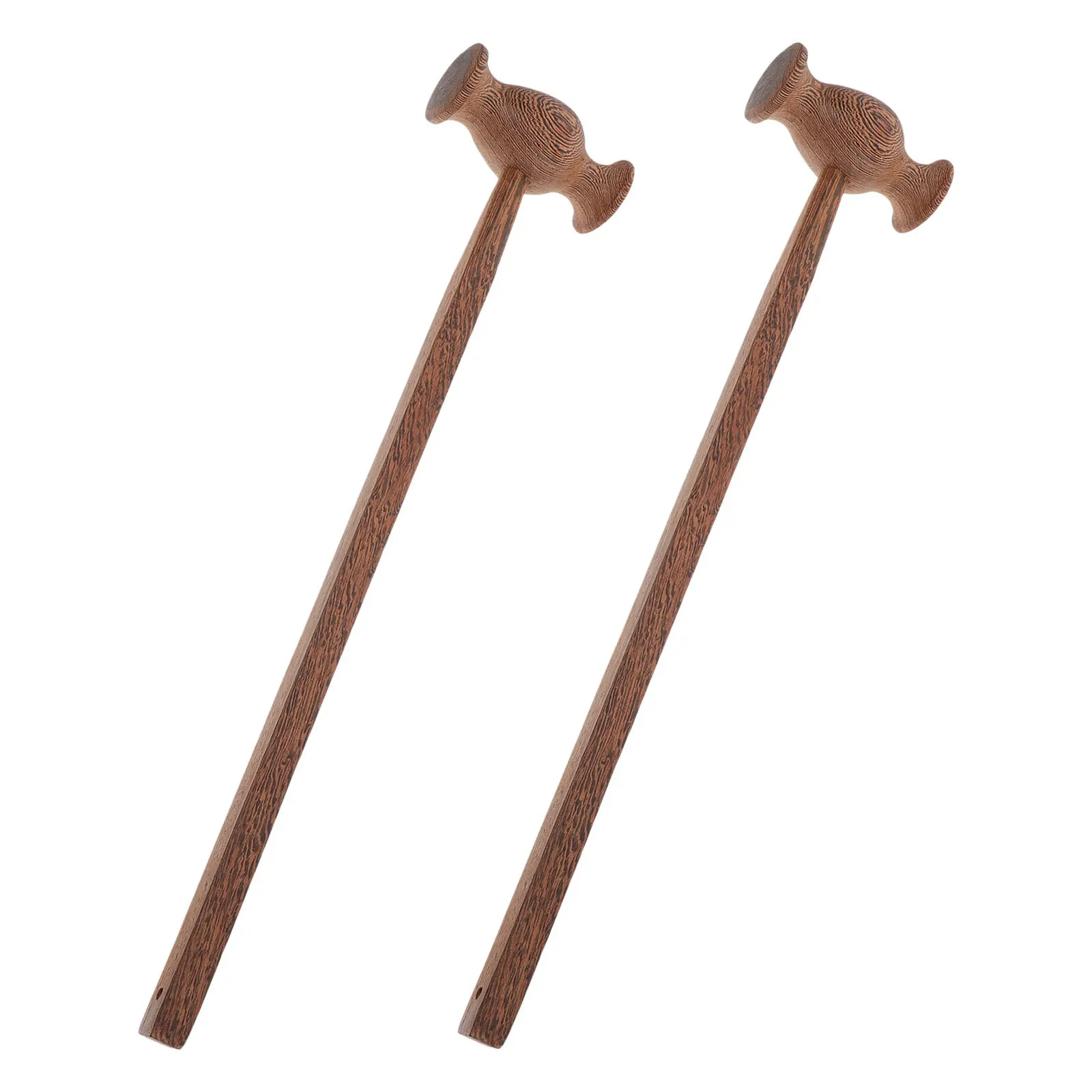 

2Pcs Chicken Wing Wood Massage Hammer Full Body Handheld Manual Percussion Massager Deep Muscle Relaxation Back Neck Foot