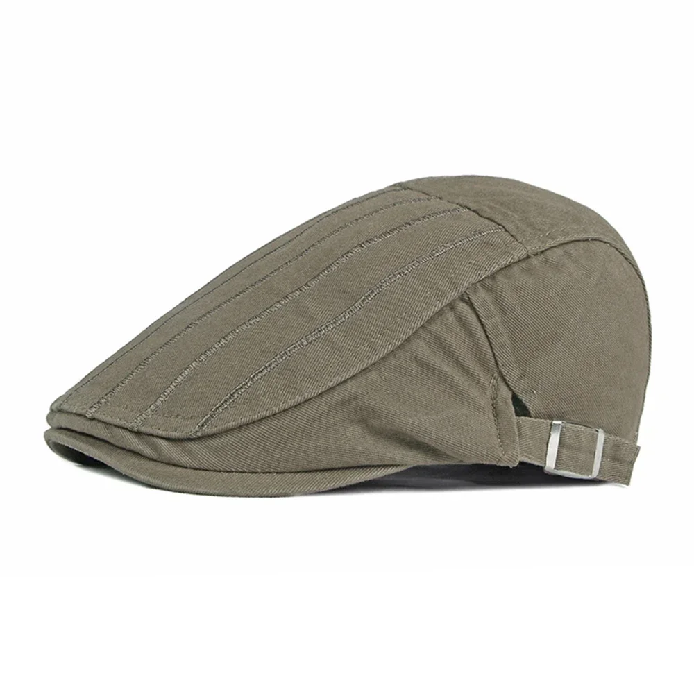 

FLAT CAP Green Classic Hats for Men Summer Beret Cap Striped Ivy Newsboy Spring Summer Men's Retro Adjustable Peaked Cap Fashion