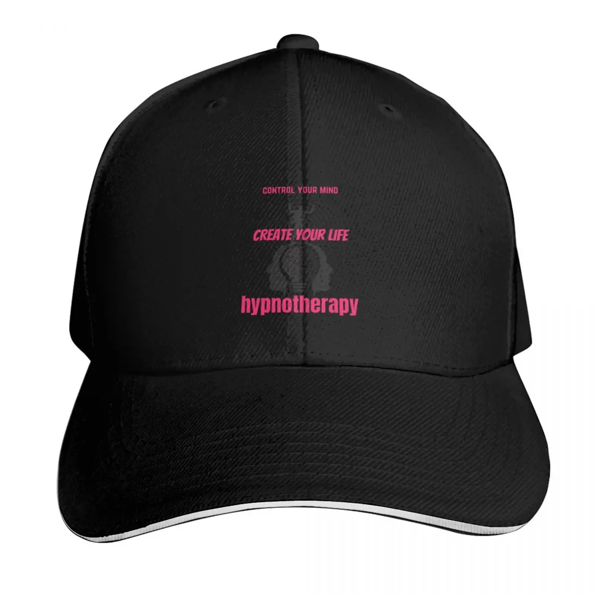 Control Your Mind create your life hypnotherapy Baseball Cap Cotton Twill Breathable Contrast Two Tone Brim Snapback Flat Bill