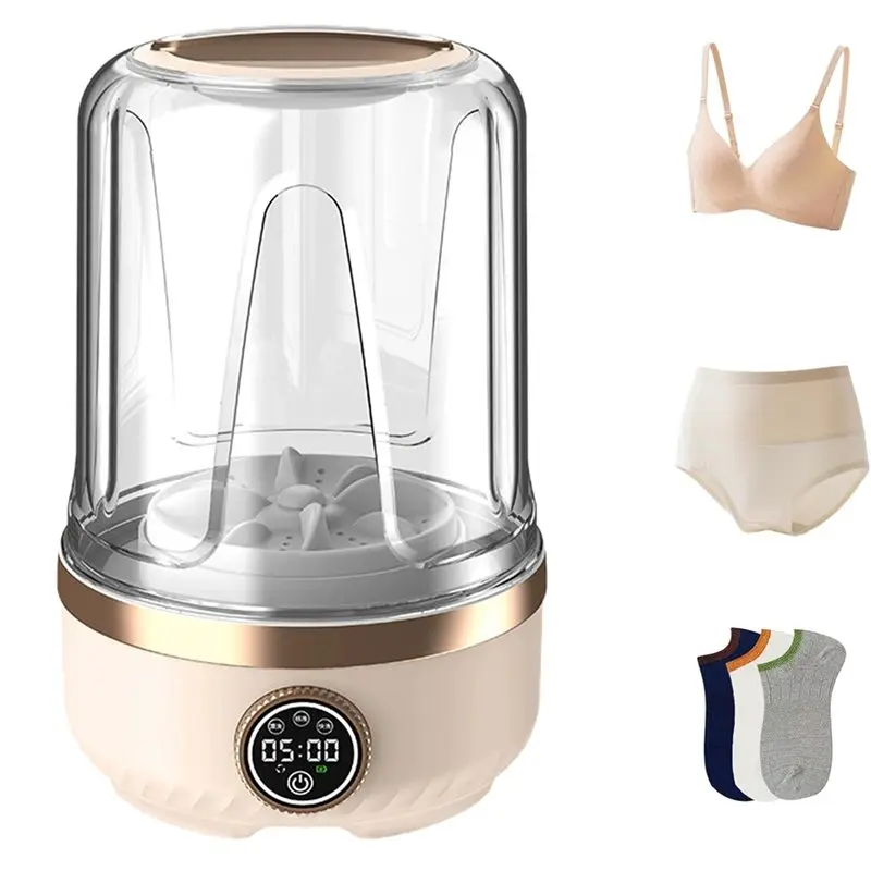

ABBZ-2L Portable Mini Washing Machine For Socks And Underwear Wireless Fully Automatic Portable Washer For Travel Home Use