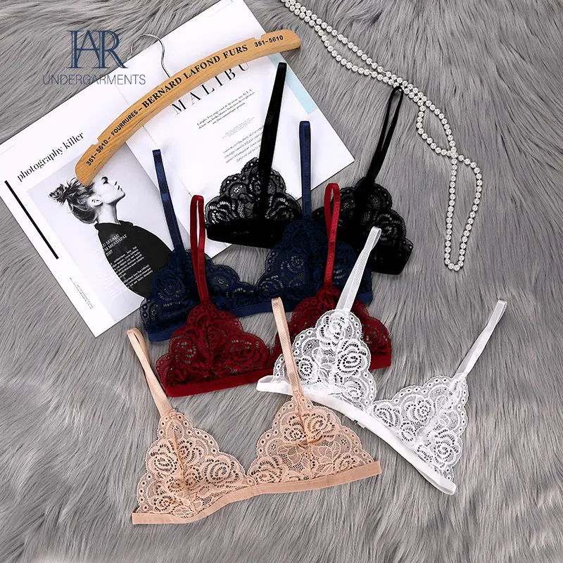 New Women's Thin Bra Without Chest Pad Fashion Sexy Lace Lingerie Cutout Back Buckle Tube Top Women's  Underwear Summer Clothes