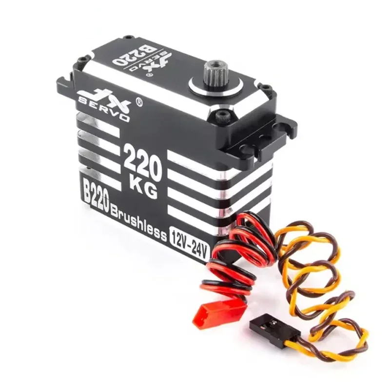 JX Servo B220 Digitalservo – 215 kg Drehmoment, bürstenlos, 12 V–24 V HV, CNC-Metallgetriebe, 180 ° , für RC-Autos, Robotik und Industriearme