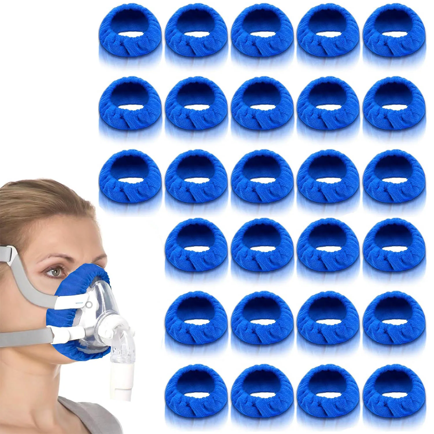 2-20PCS CPAP Mask Liners for Full Face Masks Moisture Wicking Pressure Reducing Comfort Enhancing Washable Cotton Cover Reusable