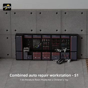 Kicarmod 1/64 Resin Garage Workshop S1-Modular DIY Diorama Building Kit Miniature Car…