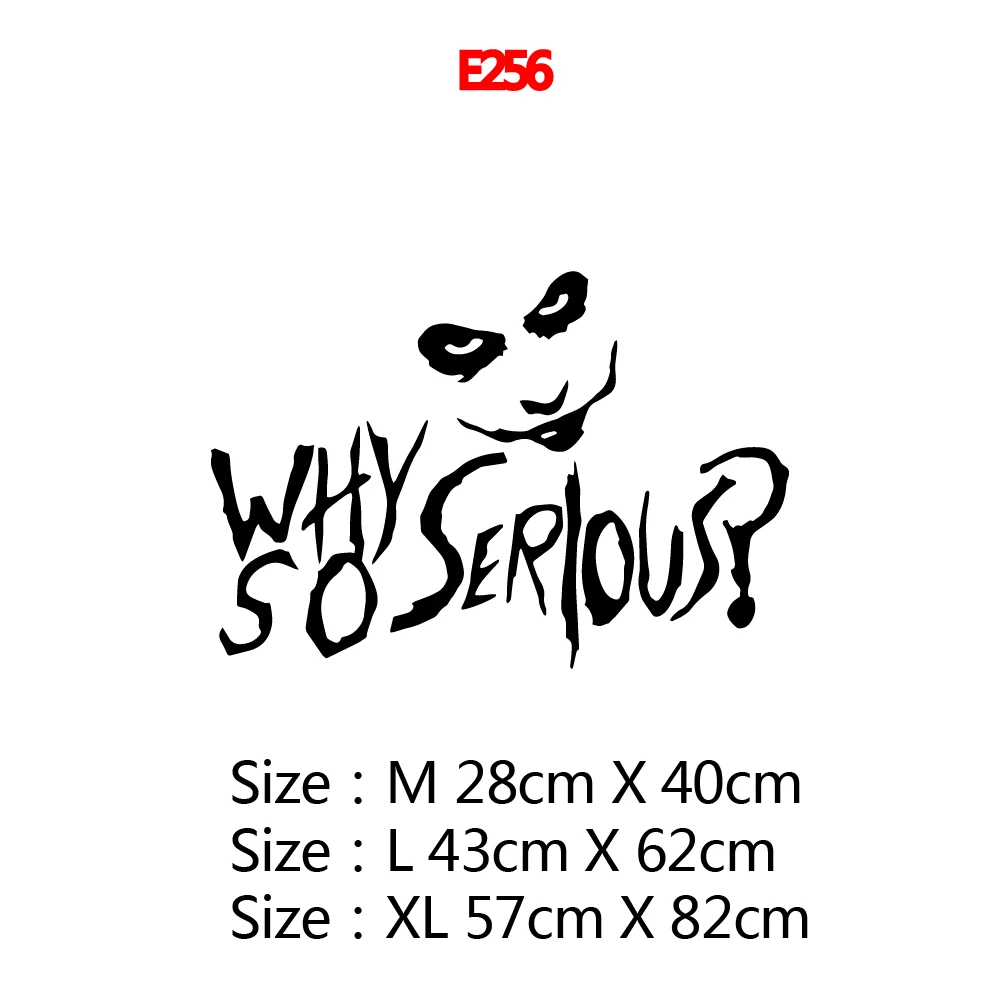 Removable Phrase Joker Sticker Vinyl Wallpaper For Kids Room Decor Poster Serious Clown Quote Wall Stickers