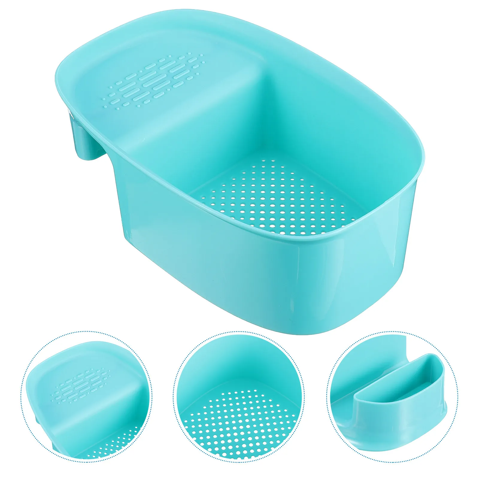 

Многофункциональная корзина для слива воды с вентиляционным дизайном для зоны кухонного смесителя: организованное хранение губок, мыла, бутылок и мелких предметов