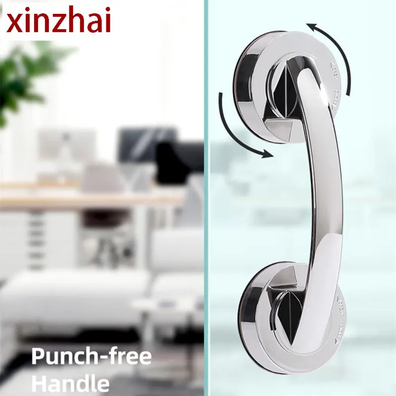 Glass Door Sliding Door Handles Closet Cupboard Door handles Toilet Lid Refrigerator Door Suction Cup Pulls Free Punch