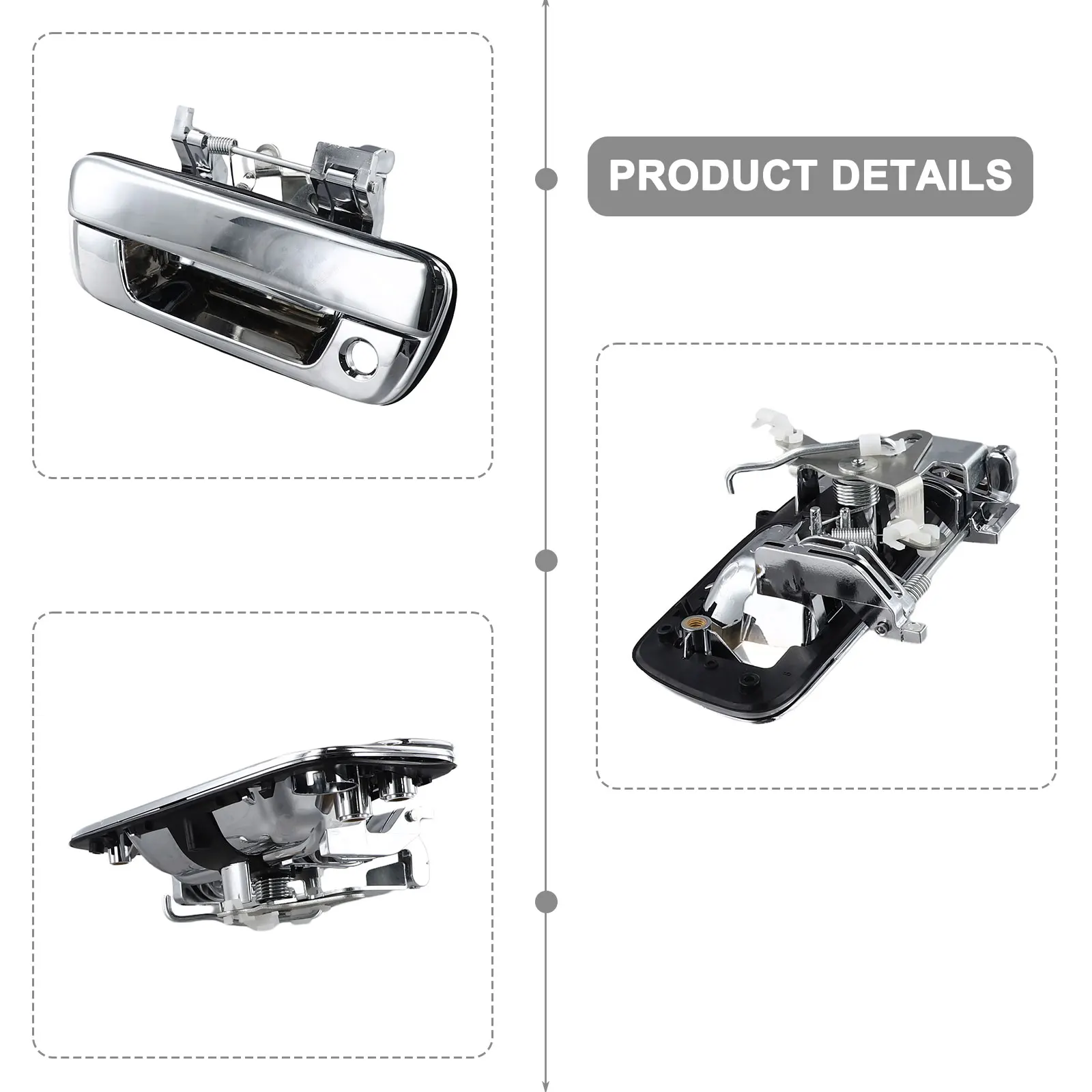 Robust Chrome Tailgate Handle Replacement for Holden For Colorado (08 12) & For Isuzu DMAX (02 11) High Resistance to Wear