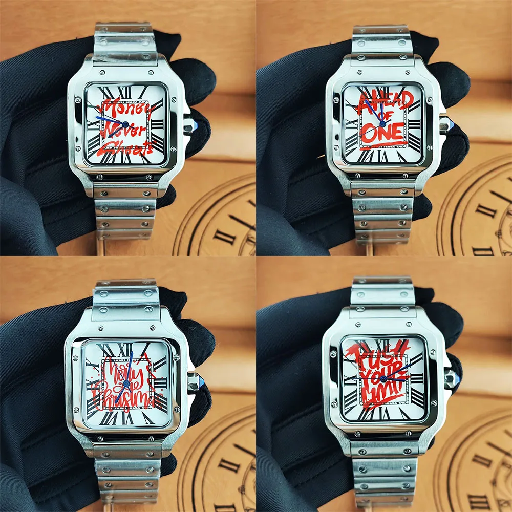 Hot square men's stainless steel watch AHEAD of ONE watch NH35 watch 38mm custom logo suitable for NH35 movement accessories