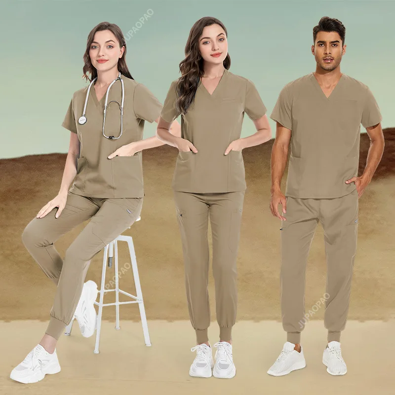 

High Quality Nursing Scrubs Uniforms Dentistry Sets Hospital Uniforms Scrubs Suit for Women and Men Pet Grooming Working Clothes