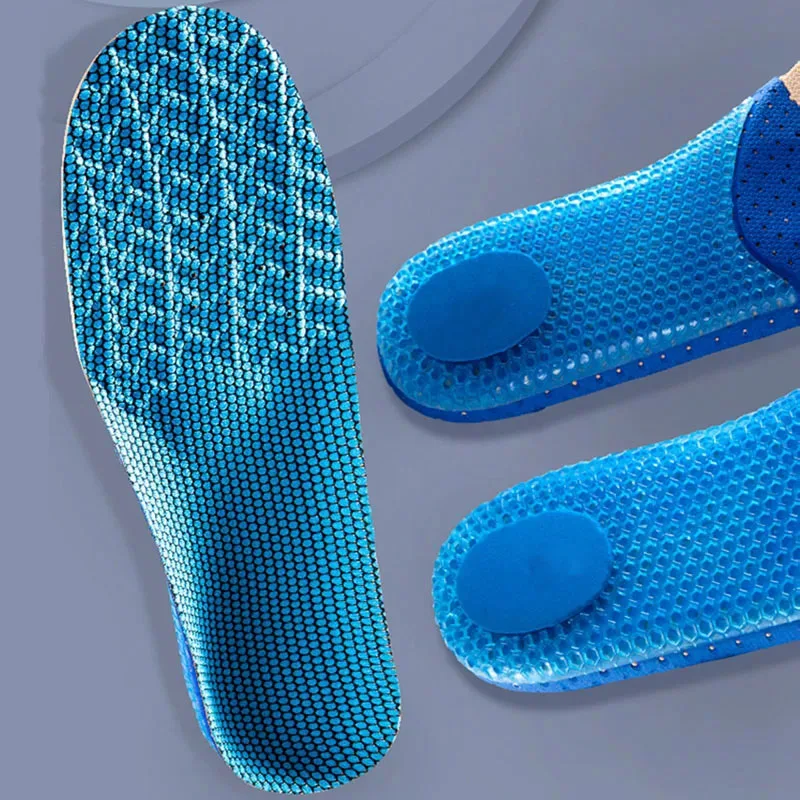 Silicone Insoles for Sneakers Arch Support Breathable Shock Absorption Shoes Pad Outdoor Running Soft Comfortable Insole 1 Pair