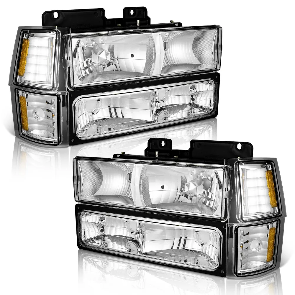 

Комплект фар + фонари бампера для Chevrolet Silverado C/K 1500 2500 1994-1998 гг., левая и правая стороны