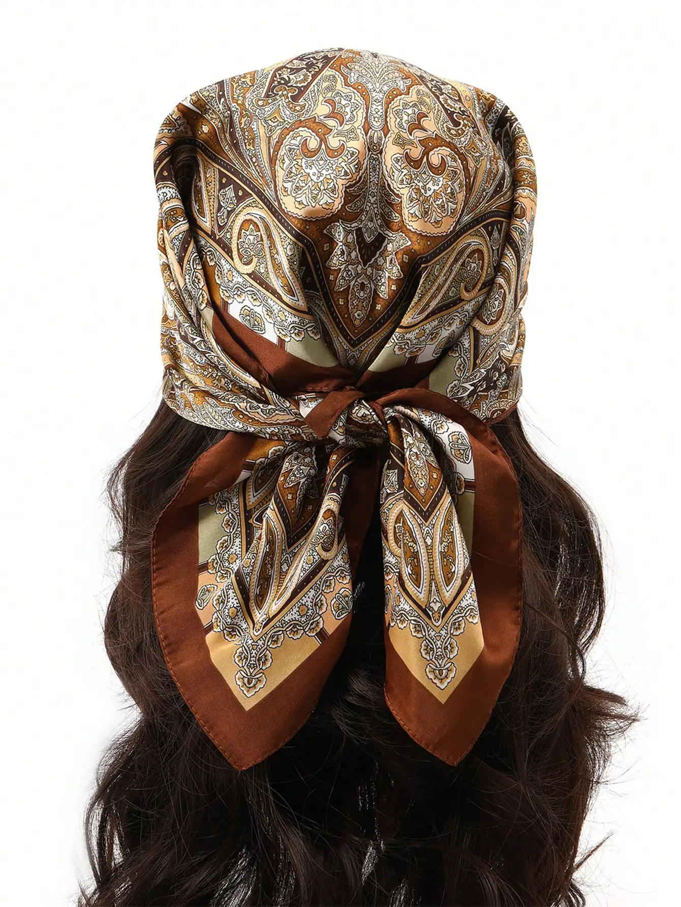 

1pc New Bohemian Style Paisley Print Bandana, Women's Fashion Head Scarf/Shawl For Sun Protection, Suitable For Everyday And Vac