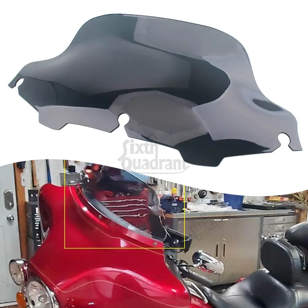 Para Trike Tri Glide Ultra Classic FLHTCUTG 2009–13 parabrisas carenado ondulado deflectores de viento Lexan 8 "pieza de motocicleta
