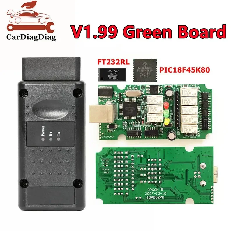 Opel OP COM V5 автомобильный диагностический инструмент USB-интерфейс для Opel OP-COM V1.99 PIC18F458 CAN BUS OBD OBD2 автомо...
