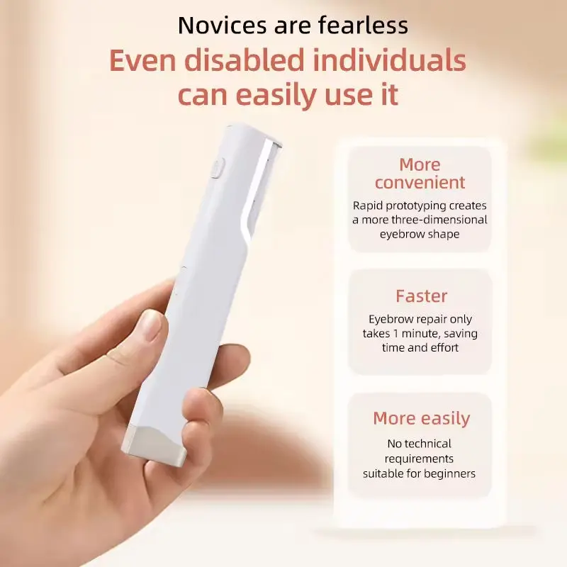 

Rechargeable Eyebrow Trimmer LED Light Electric Shaving Razor Painless Face Hair Remover with Cutter Head Removable