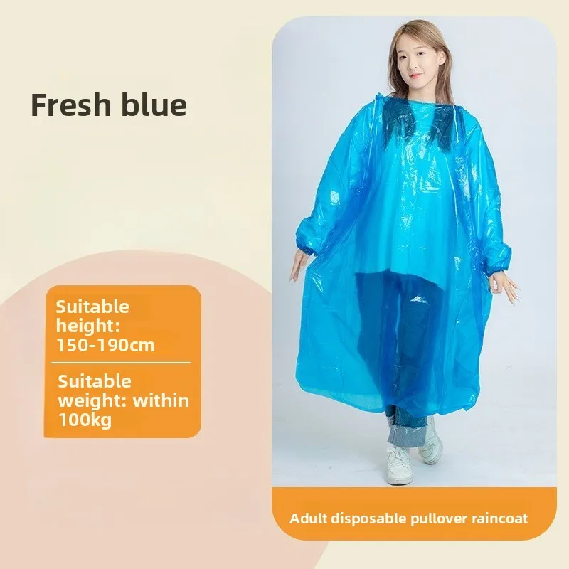 Einweg-Ganzkörper-Einteiler, transparenter Regenponcho: Erweitertes, verdicktes, tragbares Design für Erwachsene – ideal zum Rafting