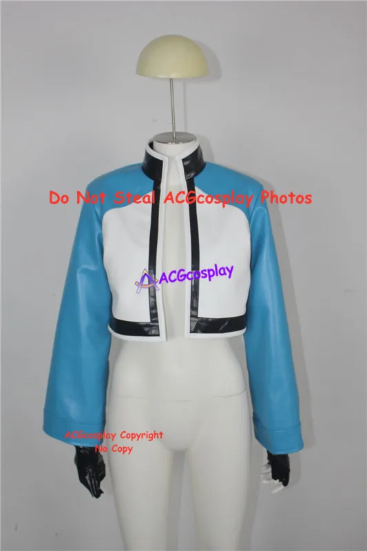 

Rock Howard's jacket cosplay costume blue version faux leather jacket acgcosplay include gloves