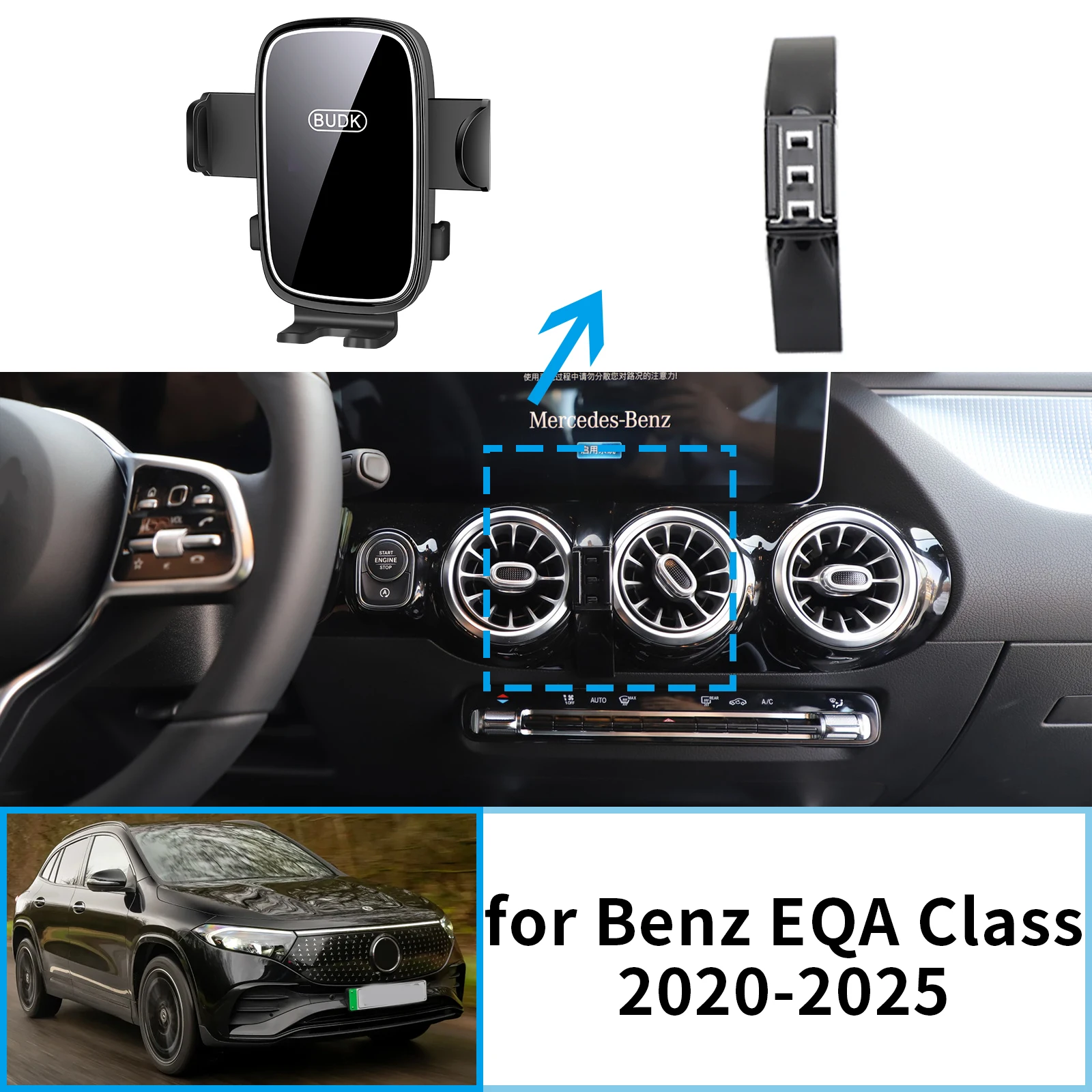 

Car Mobile Phone Holder for Mercedes-Benz EQA Class B GLA H234 2020~2025 Navigation Stand Auto Accessories GPS Bracket