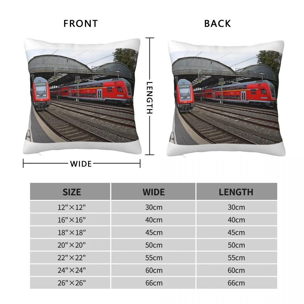 Deutsche Bahn Aachen Station Germany Square Pillowcase Polyester Linen Velvet Pattern Zip Pillow Case Home Cushion Cover 45x45