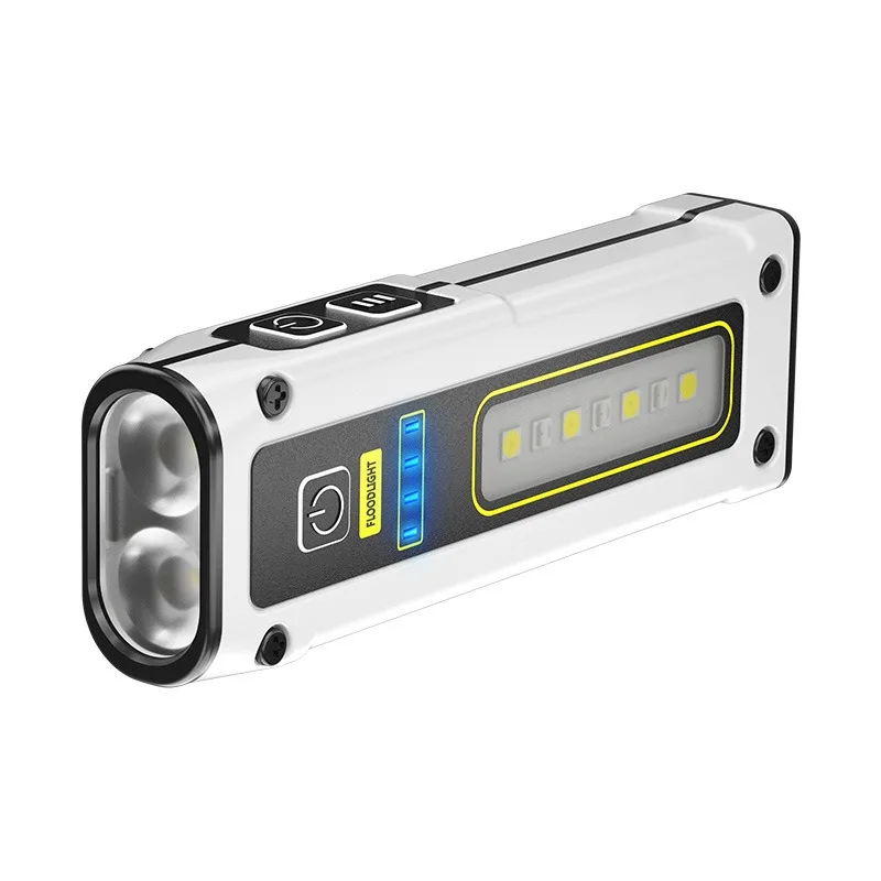 COB LED Work Light with Battery Display Magnetic Base Outdoor Emergency Maintenance Repair Mini Flashlight Portable Rechargeable