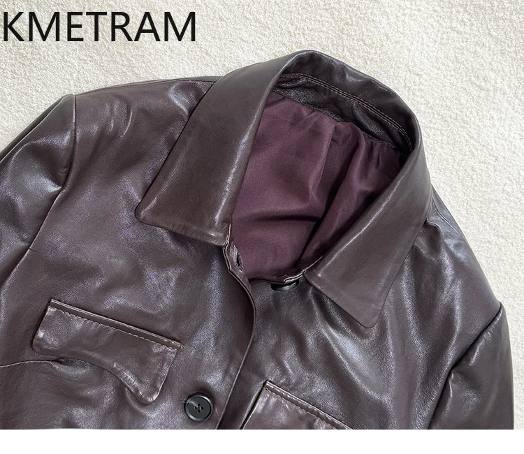 100% huile cire peau de mouton vestes femme haute qualité courte veste en cuir 2025 nouveau dans les vêtements d'extérieur automne femmes vêtements Abrigos