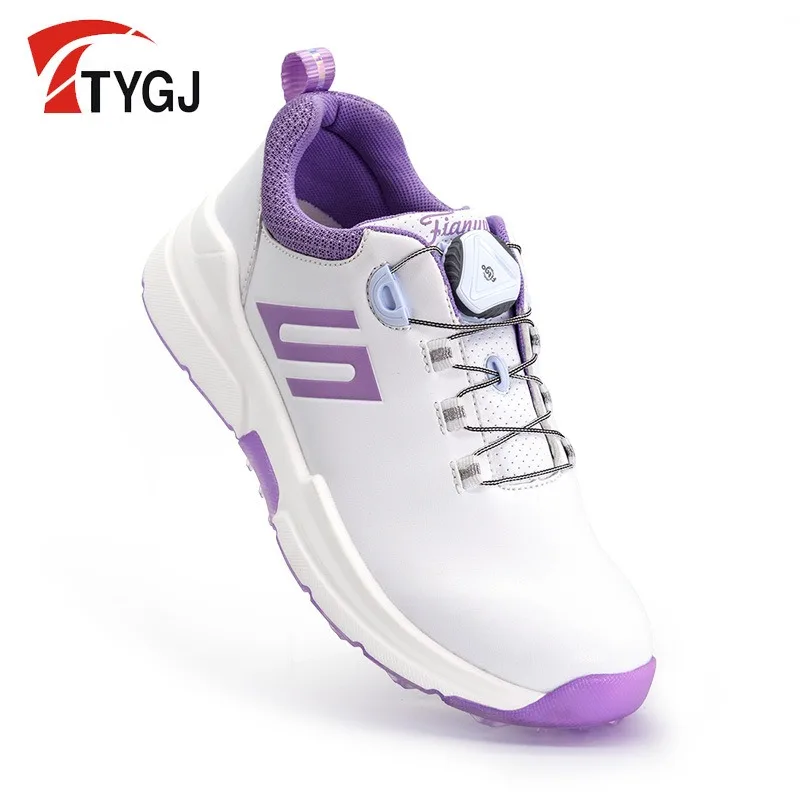 TTYGJ 2024 Golf Shoes for Women Luxury Brand Breathable and Anti Slip Sports Casual Shoes Rotating Lace Nail Free Athletic Shoes