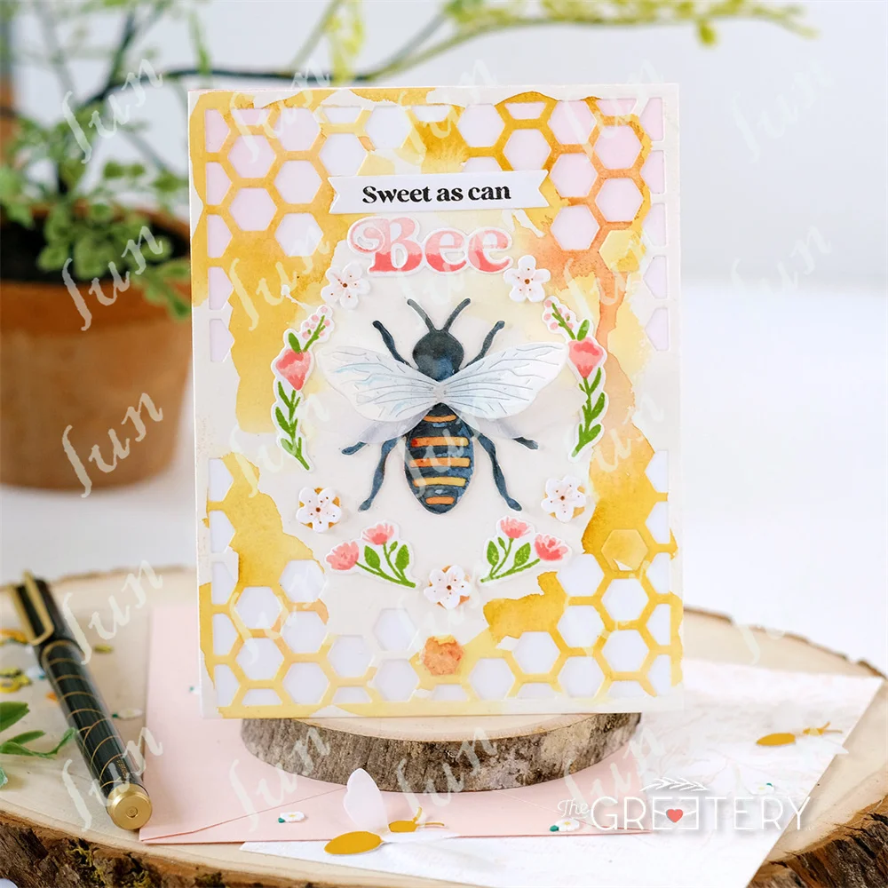 Buzz-worthy Sentiments Bee Die Cutter 2022 New Metal Cutting Die Diy Molds Scrapbooking Paper Making Cuts Crafts Template Mould