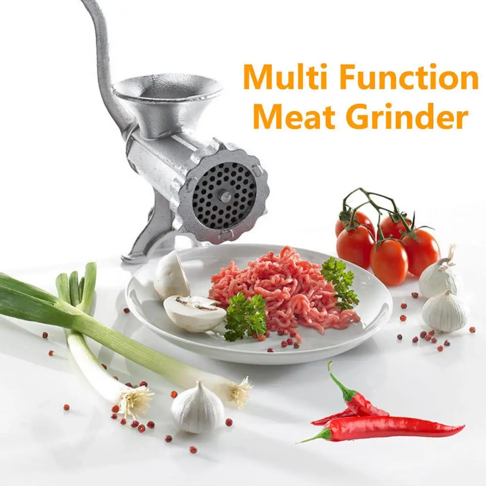 Handheld Hand Crank Manual Meat Mincer Kitchen Meat Chopper Stuffer Maker Food Processor Meat Slicer Sausage Noodles Grinder