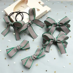 2/3PCS Girls Cute Cartoon Ribbon Bow Hair Accessories Set Hair Clips Barrettes Kids Elastic Head Bands Hairpin Fashion Ornament