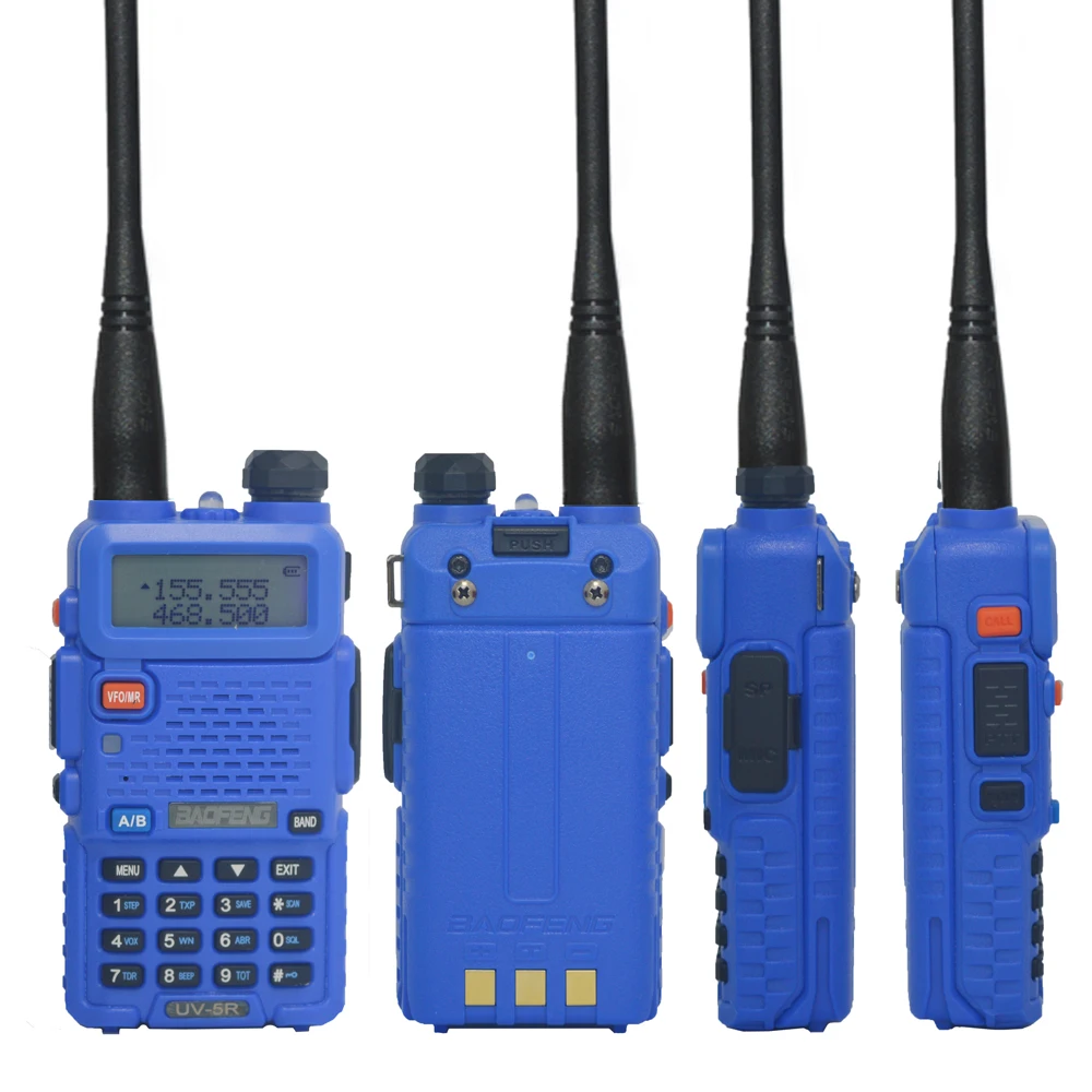 BaoFeng UV-5R Blue Color Walkie Talkie High Power Dual Band Long Range 128 CH 5W 8W Portable Handheld UV 5R Ham Two Way Radio