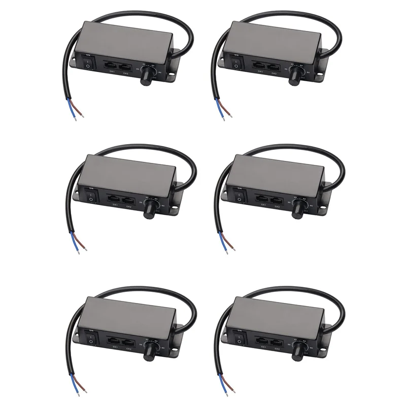 

ABXF-6X DC 0-10V Dimmer Switch Seriesable Sync Controller Rotary ON/Off For 0/1-10V Dimmable LED Drivers Electronic Ballasts