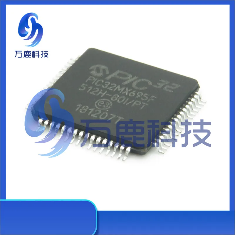 Pic32Mx695F512H-80I/Pt 32 Bit Mcu, 512Kb Flash, 128Kb Ram, 80 Mhz, 64 Pin, Usb, Enet Tqfp-64