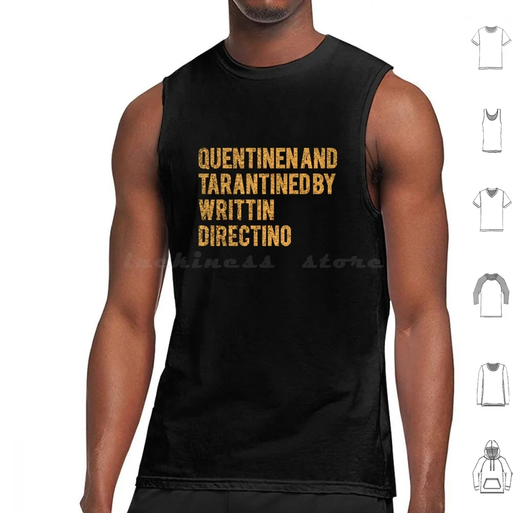 Vintage Quentin Tarantino Titles Tank Tops Print Cotton Quentin Tarantino Tarantino Movie Movies Film Films Reservoir Dogs