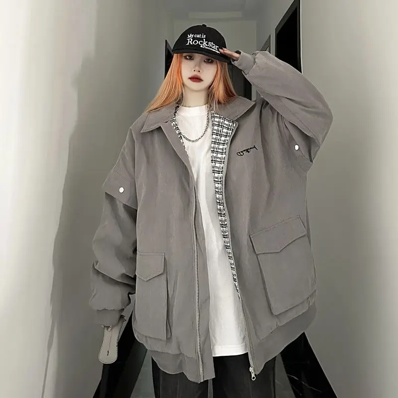 

Loose Double-Sided Wear Small Fragrance Plaid Jacket Women'S 2025 Spring Autumn New Joker Baseball Uniform Couple Jacket Top