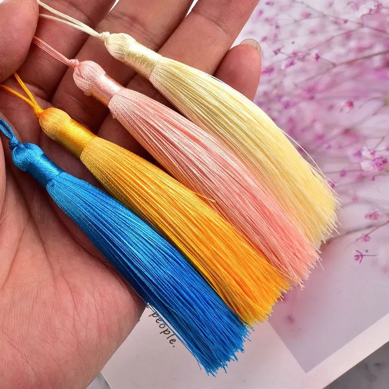 

10CM Ice Silk Tassel Tassels Ancient Style Sachet Fan Pendant Bookmark Pendant Ear Diy Handmade Material Fringe Trim