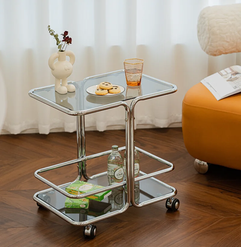 Trolley Side Several Modern Simple Glass Dining Car Small Living Room Sofa Corner Several Tables