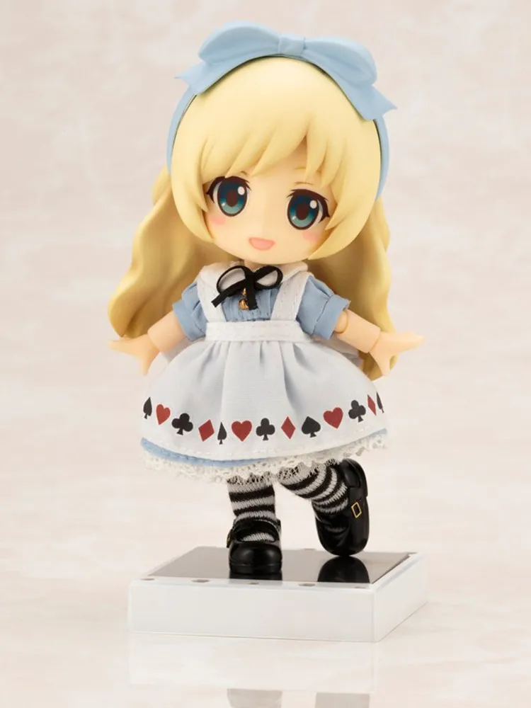 Q Version Alice in Wonderland Figurine with Ear Ear Clay Doll Jointed Moveable Cute Girl Model Collectible Anime Toy from Japan - view 3