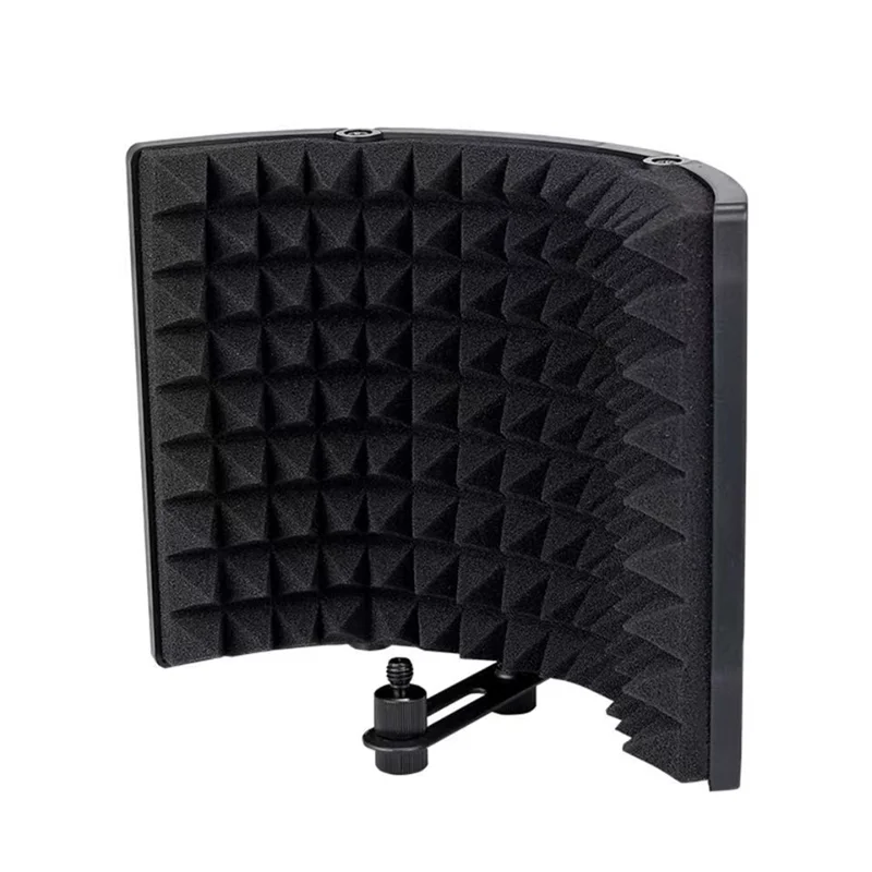 B04B-GAZ-300P Portable Vocal Booth Ambient Reflection Filter Sound-Absorbing Foam Mic Isolation Shield Mic Soundproof Screen