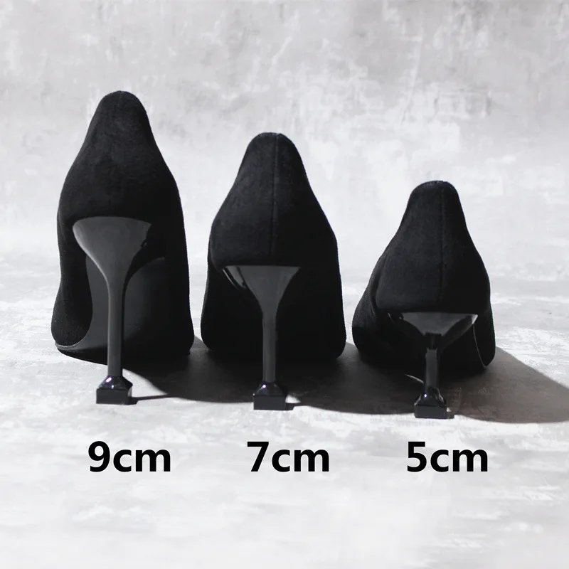 Escarpins noirs à talons hauts pour femmes, chaussures Parker pointues, petite taille, talon fin, grande taille 41, 42, 43, tailles 30 à 44