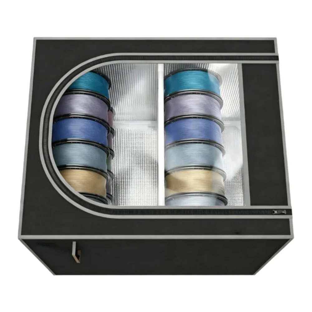 12 Rolls For 3D Printer Filament Storage Box 42x26x50cm Waterproof Dustproof Oxford Cloth Rack With Transparent For Spool Holder